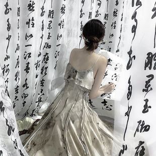 直播国潮古风写真书法字画汉服背景窗纱拍照道具摄影楼中式剧本杀