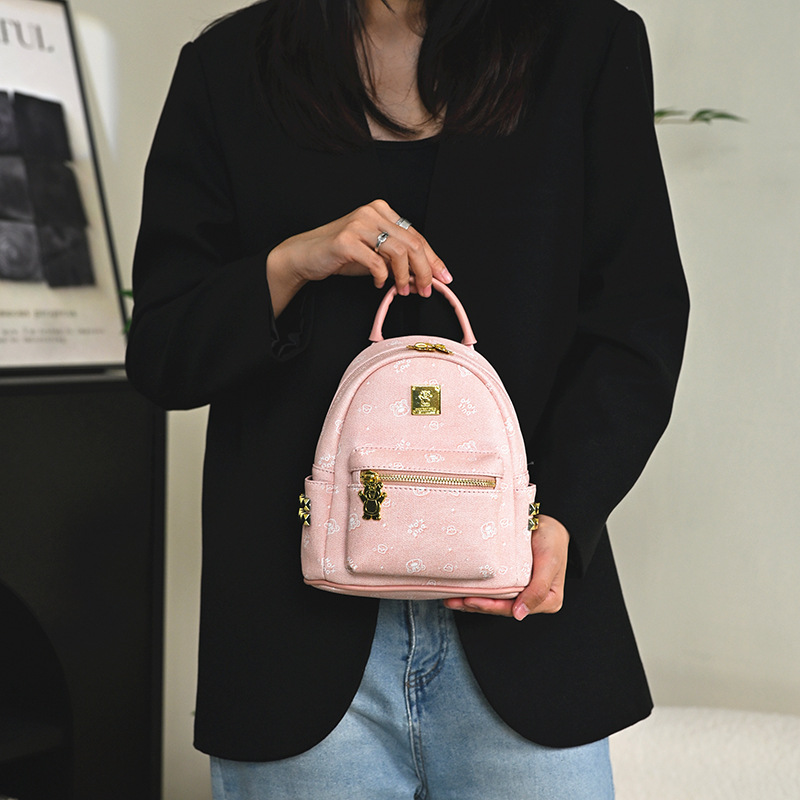 Caricatura encantadora oso mochila de mujer impresión de aire extranjero mochila de viaje de mujer estilo coreano bolsas de tendencia de comercio exterior