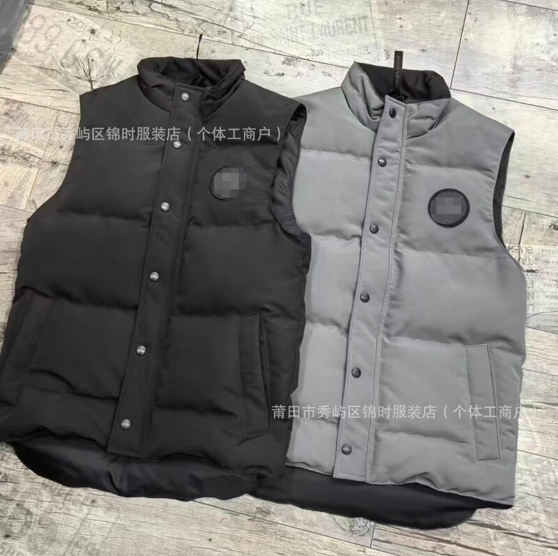 Putian Pure Goose down Vest with Diagonal Pockets, Autumn and Winter Thickened Vest for Men and Women, Casual Versatile Outerwear