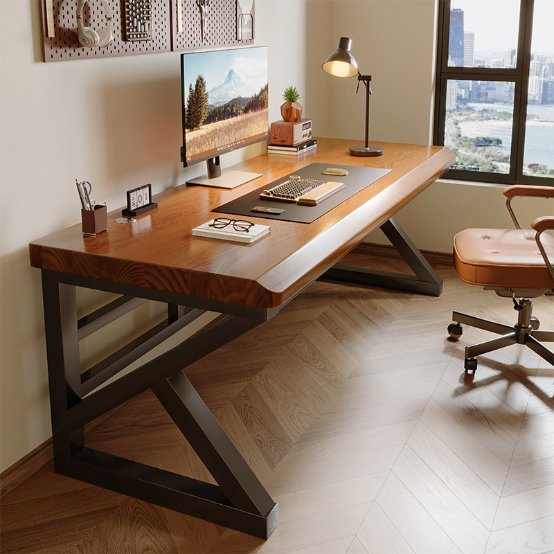 Pure Solid Wood Computer Desk Desktop Bedroom Desk Adult Home Student Study Table Double Desk Workbench