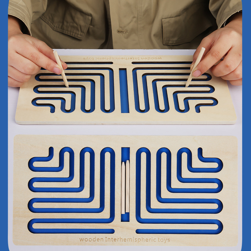 Juguetes de entrenamiento de movimiento fino del cerebro izquierdo y derecho, niños de mano a mano, pensamiento cerebral completo, concentración, iluminación, ayuda educativa