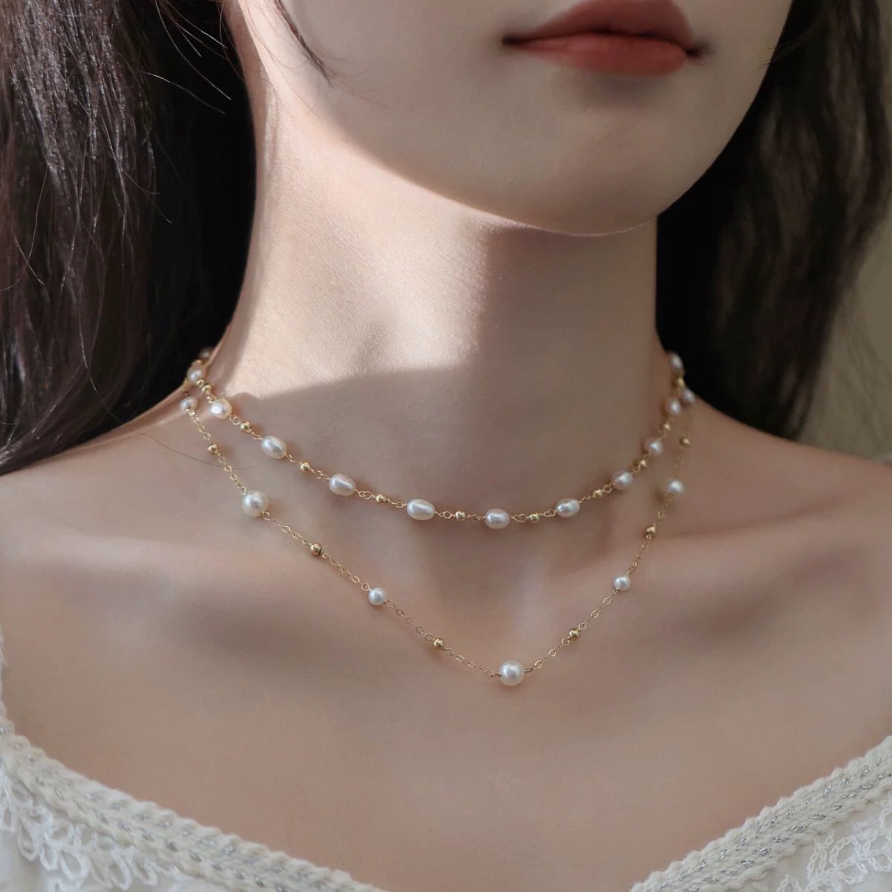 Luxury Pearl Necklace With Magnetic Clasp For Women Choker_voghion.com