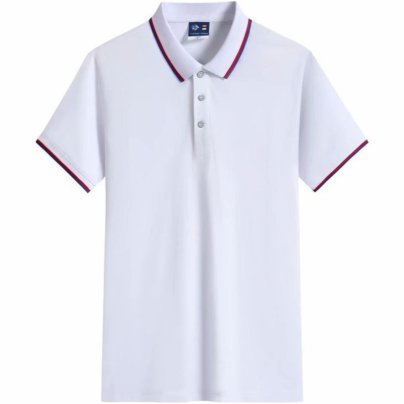 2024 nueva camisa de polo de manga corta de collar de color logotipo personalizado camisa publicitaria al por mayor ropa de trabajo camisa básica uniforme escolar