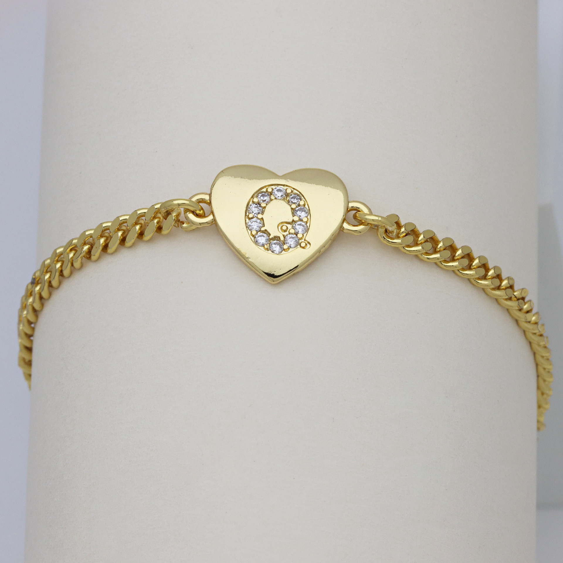 8g Weight Copper Pendant Material Zircon Inlay Material Bracelets Classification Copper Chain Material Cuban Link Chain Curb Chain Chain Type 1 Piece Quantity Holiday, Banquet, Selfie Occasion Copper Material Letter, Heart Shape Pattern All Seasons Season Women's Gender Inlay Design Casual, Elegant, Lady Style Wholesale Jewelry Casual Elegant Lady Letter Heart Shape Copper Zircon Inlay Bracelets Cuban Link Chain Curb Chain 22