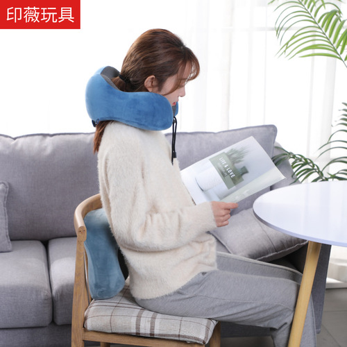 Portable U-shaped neck pillow for naps, airplanes and cars, memory foam neck pillow, travel neck pillow, cervical spine U-shaped pillow