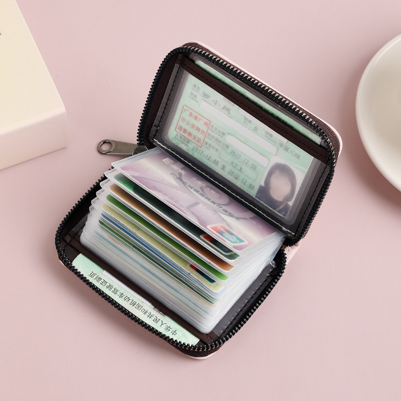 Nuevo tipo de bolso de tarjetas para mujeres y hombres exquisita anti-magnetizado multifunción almacenamiento compacto tarjeta de tarjetas bolso de certificados cartera cubierta de tarjetas