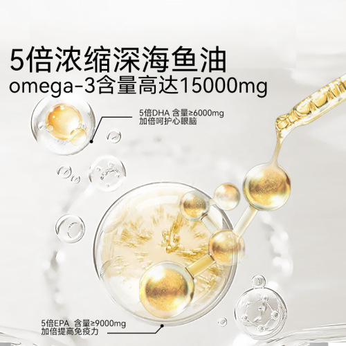 Fish oil for small and medium-sized dogs and cats, deep-sea fish oil nutritional supplement to prevent Pomeranian pet hair loss, dropper fish oil wholesale