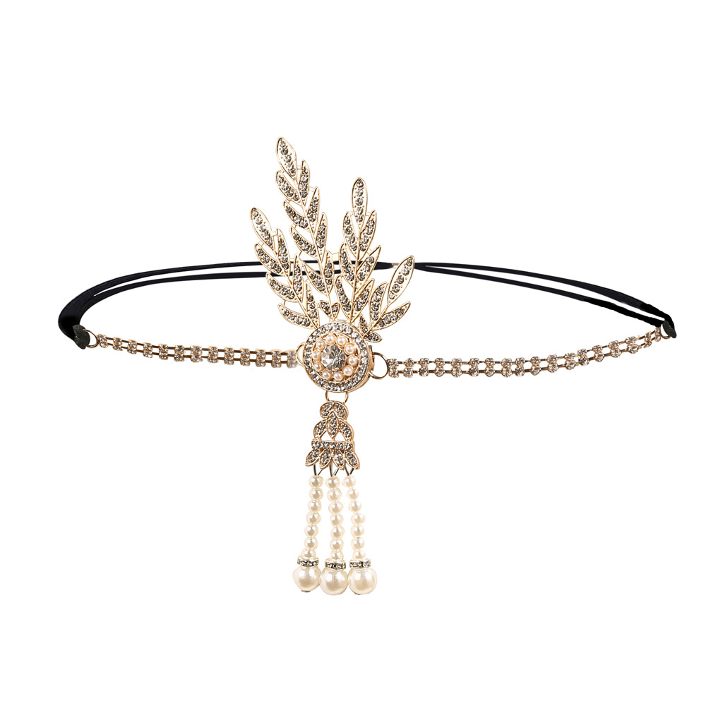 1920S Gatsby-Style Amazon Headband Hair Accessory for Women, Vintage Leaf Headpiece for Bachelorette Party and Dance Party Accessory