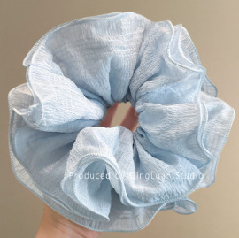 Versión coreana del lazo para el cabello con cordón de encaje ins, cuerda para el cabello de intestino grueso, nueva lazo de encaje de cuatro capas para las mujeres