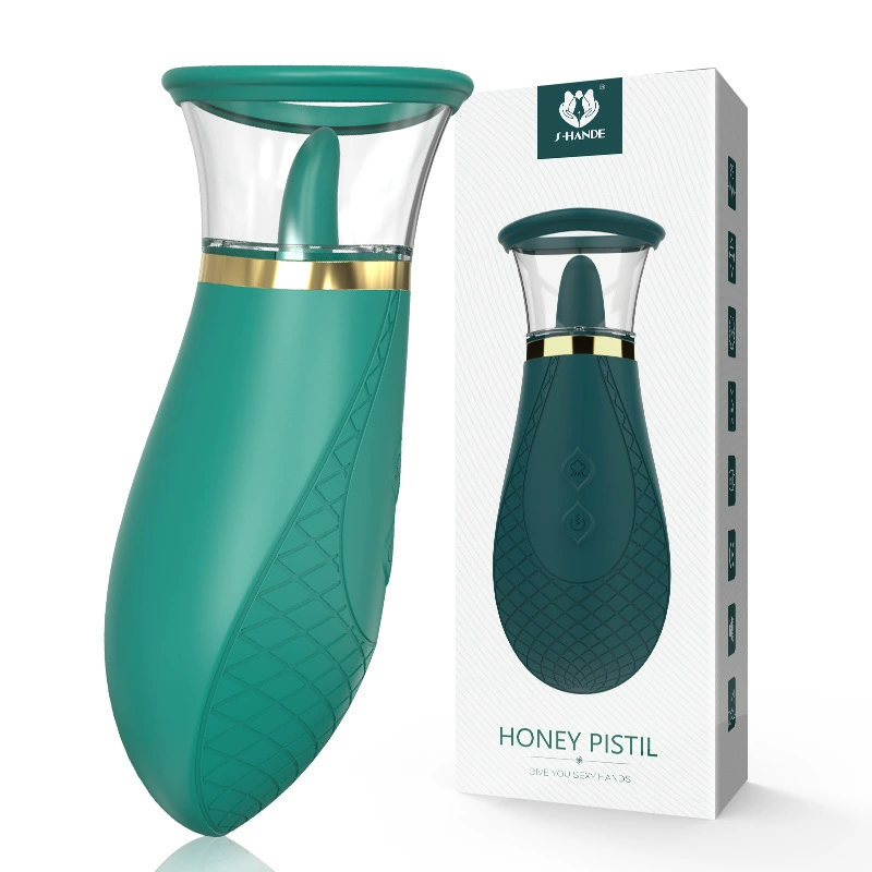 Шайд SHD-S337 Sweet Rotal Электрический смешной Yin Word Sex Switch Skin Tip Tip Tongue Licking Вибрационная палочка Женщина