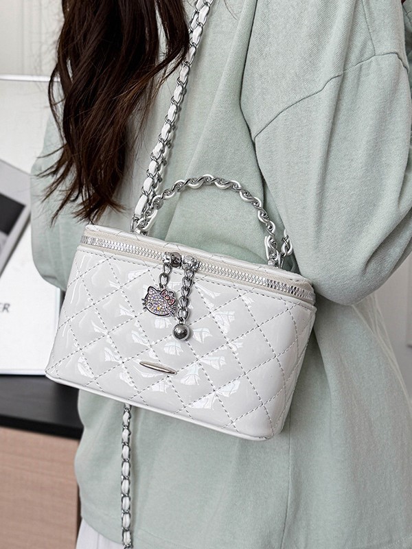 Bolsa de mano de cadena de diamante transfronteriza de alto nivel 2026 nueva bolsa de caja de viento de fragancia de estilo exterior bolso de lujo ligero
