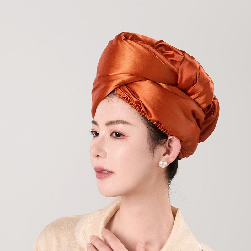 レディースヘアドライキャップ吸水性と厚みのある模擬シルクヘアドライキャップ速乾性二層コーラルベルベットサテンヘアドライキャップ女性卸売|undefined