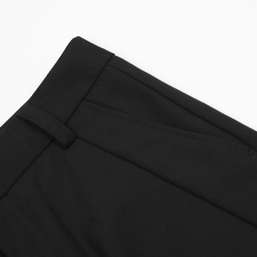 Lässige Herrenhose mit weitem Bein, trendiges Design, Falten, Pressnähte, einfarbig, vielseitig, lässige lange Hose_voghion.com