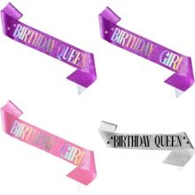 葱粉生日肩带birthday girl queen生日女孩肩带绶带