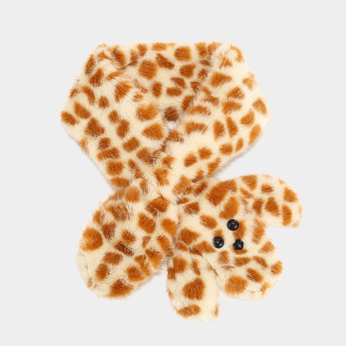 Red en línea lindos tigre de peluche orejas sombrero de pescador mujer invierno protección de cuello caliente bufandas de dibujos animados sombrero de dos piezas conjunto de moda