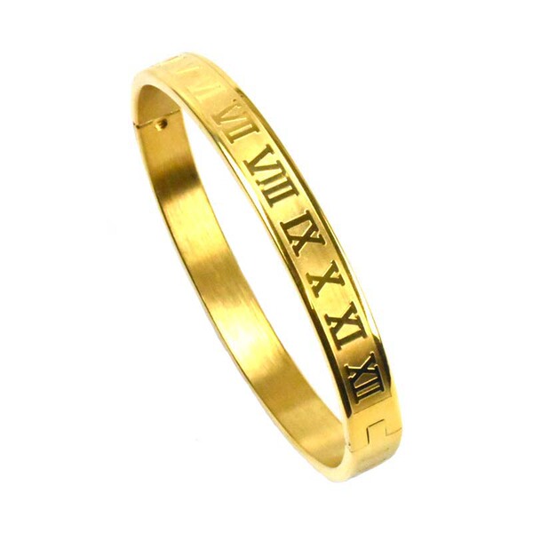 trend retro universal bracelet with letters stainless steel