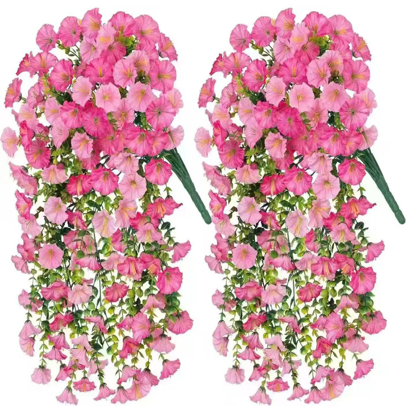 45目牵牛花藤条尤加利假花婚礼场景布置家居装饰绿植批发|undefined