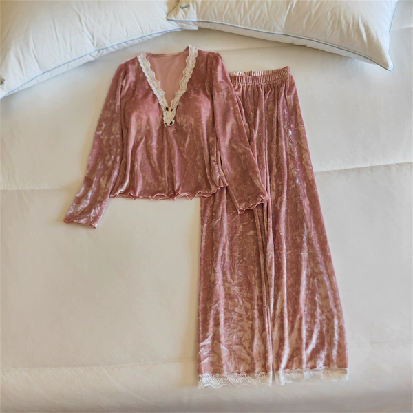 QH_9029#Gold Velvet Cover Fairy Powder (with Fixed Breast Pad)