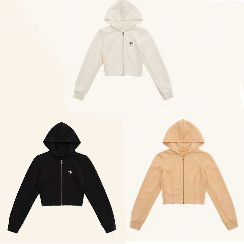 Smfk Slim Fit Sports Hoodie Slim Casual Zipper Sweatshirt Jacket Hooded Cardigan 24 New Style Women's Top