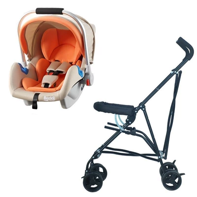 Portable Car Seat Cotton — Car child safety seat - orange-yellow-basket-type-car-seat-frame