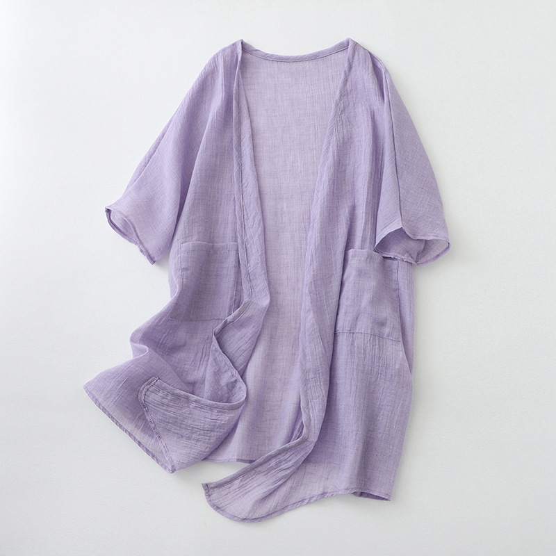 2026 New Summer Style Ultra-Thin Loose Cardigan Women's Mid-Length Shawl Jacket with Large Size Sun Protection Shirt 2026 New Summer Style Ultra-Thin Loose Cardigan Women's Mid-Length Shawl Jacket with Large Size Sun Protection Shirt