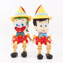 匹诺曹小丑木偶坐姿蜡笔小新手办关节可动车载玩具模型公仔摆件