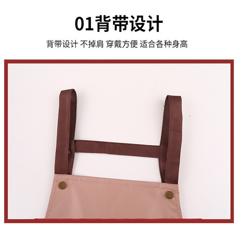 女性のケータリング用の新しい防水エプロン、カスタマイズされたロゴプリントエプロン、家庭用キッチン調理用耐油作業服|undefined