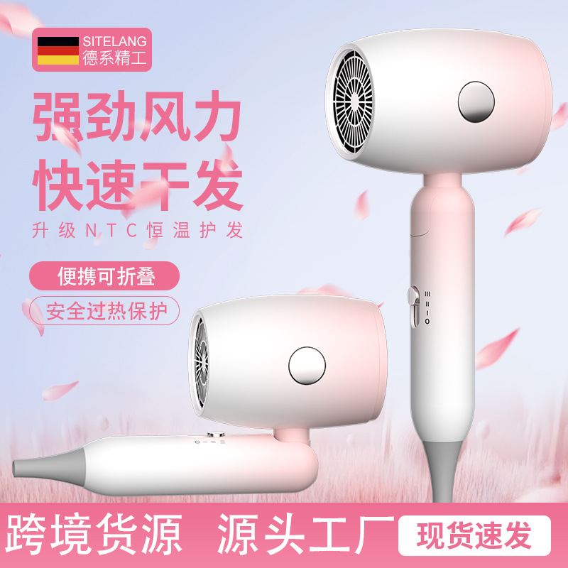 Cross-Border Folding Hair Dryer for Home Student Dormitory Hotel Hair Dryer Portable High Wind Hair Care Hair Dryer Wholesale
