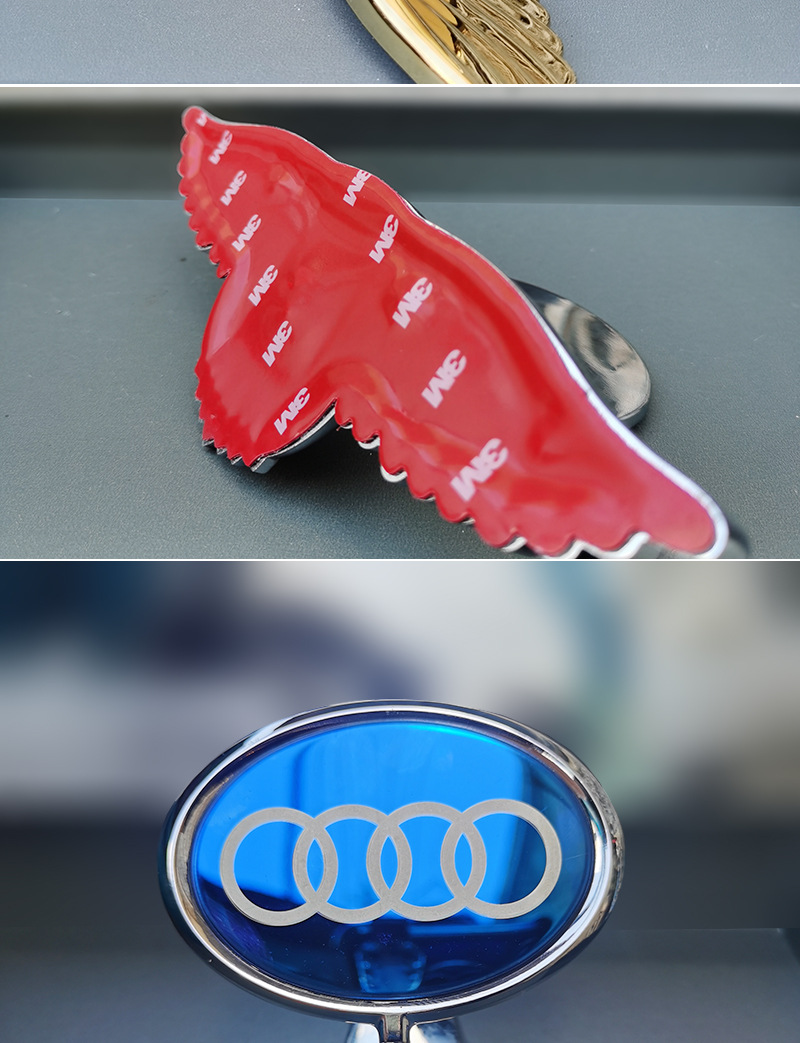 Applicable to Haver MG Volkswagen Car logo Vertical Standard Flying Eagle Standard Stainless Steel Metal Car Mark Engine Cover Vertical Standard