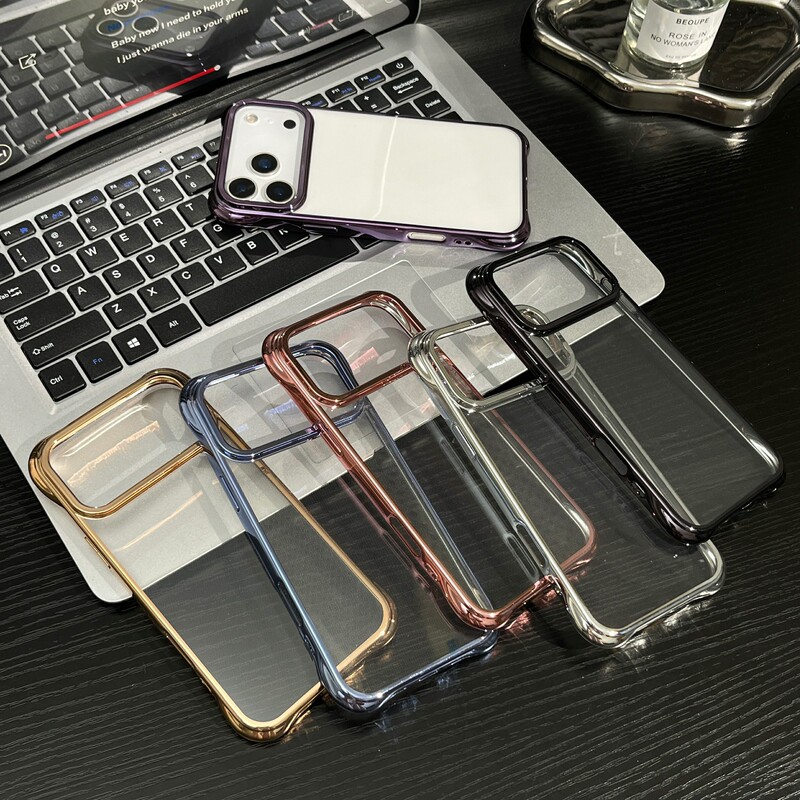 iphone17air透明电镀不发黄手机壳苹果16四角15防摔tpu素材手机套|undefined