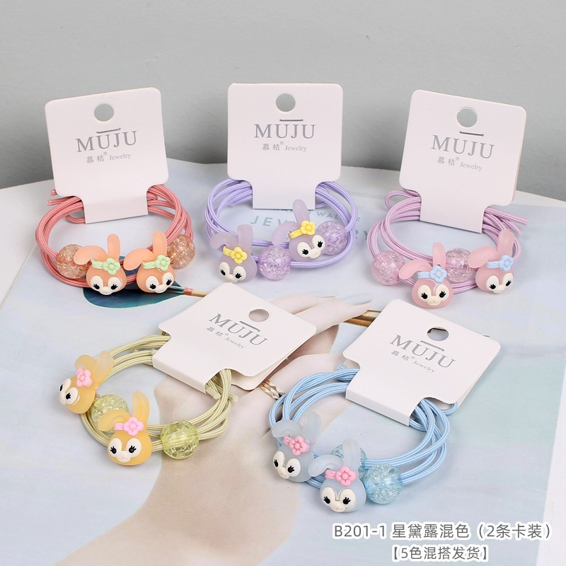 [Carga de tarjeta] sensación de alto nivel coreano de cabello de código de barras de moda de alta elasticidad de cabello anillo de cabello correa de cola de caballo