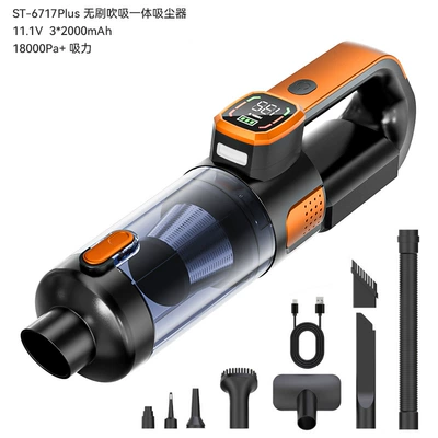 Blower, Super Strong Suction Vacuum – Tozsoranlar - black-and-orange-111v-32000mah-brushless-vacuum-cleaner-blowing-and-suctioning-in-one