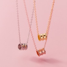 方行小蛮腰项链女S925纯银吊坠锁骨链百搭小众设计感气质轻奢风小