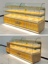 糕點櫃台蛋花酥2022新款糕點弧形面包展示展櫃餅干櫃台貨架桃酥商