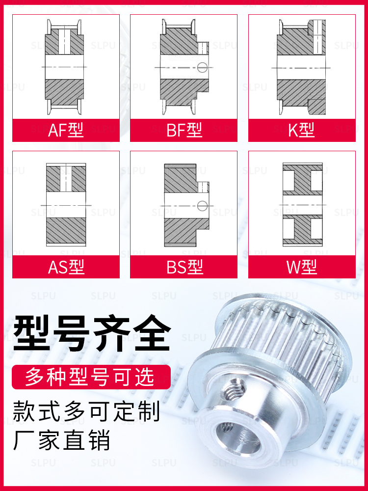 同步带轮 5M-60齿现货1:2:3套装工业传动皮带轮可配同步带同步轮