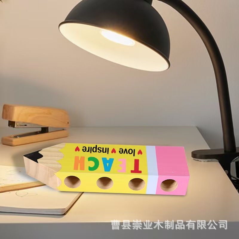 Table wooden stationery for students, teeth storage box