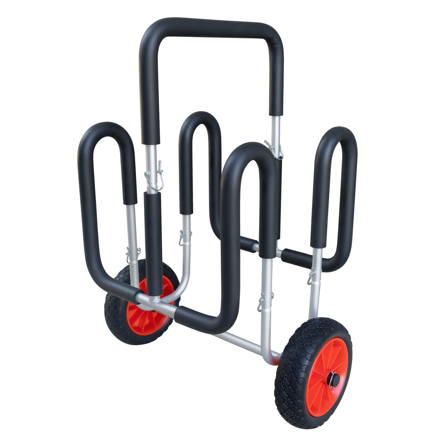 KOETSU Double Saddle Board Trailer Aluminum Alloy Portable Surf Paddle Board Removable Cart Mobile Bracket