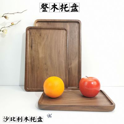 木质整木沙比利砧板托盘 大小号木质菜板 创意厨房点心面包板|ms