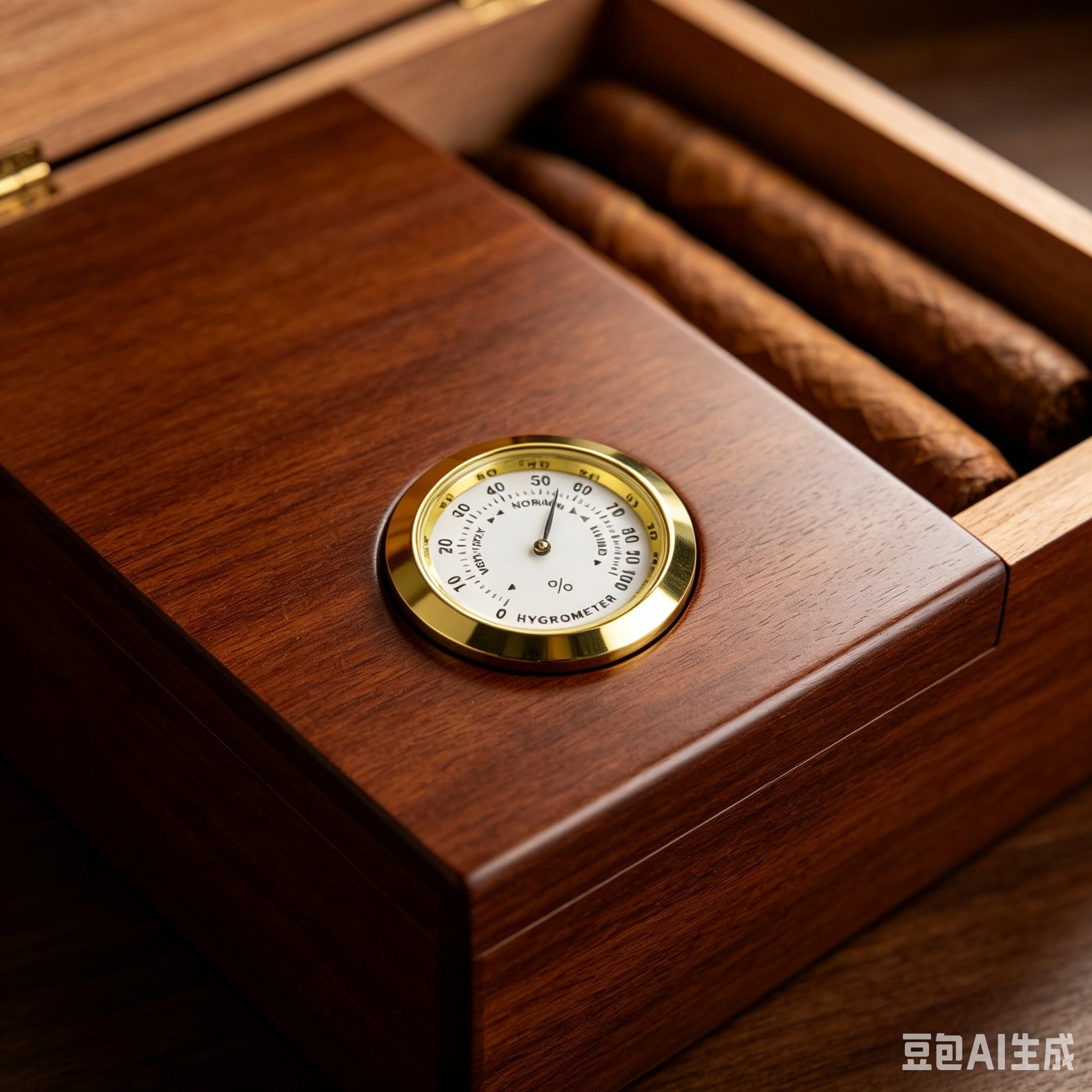 车载嵌入式迷你温度计雪茄盒湿度计乐器箱包用防潮便携式湿度计