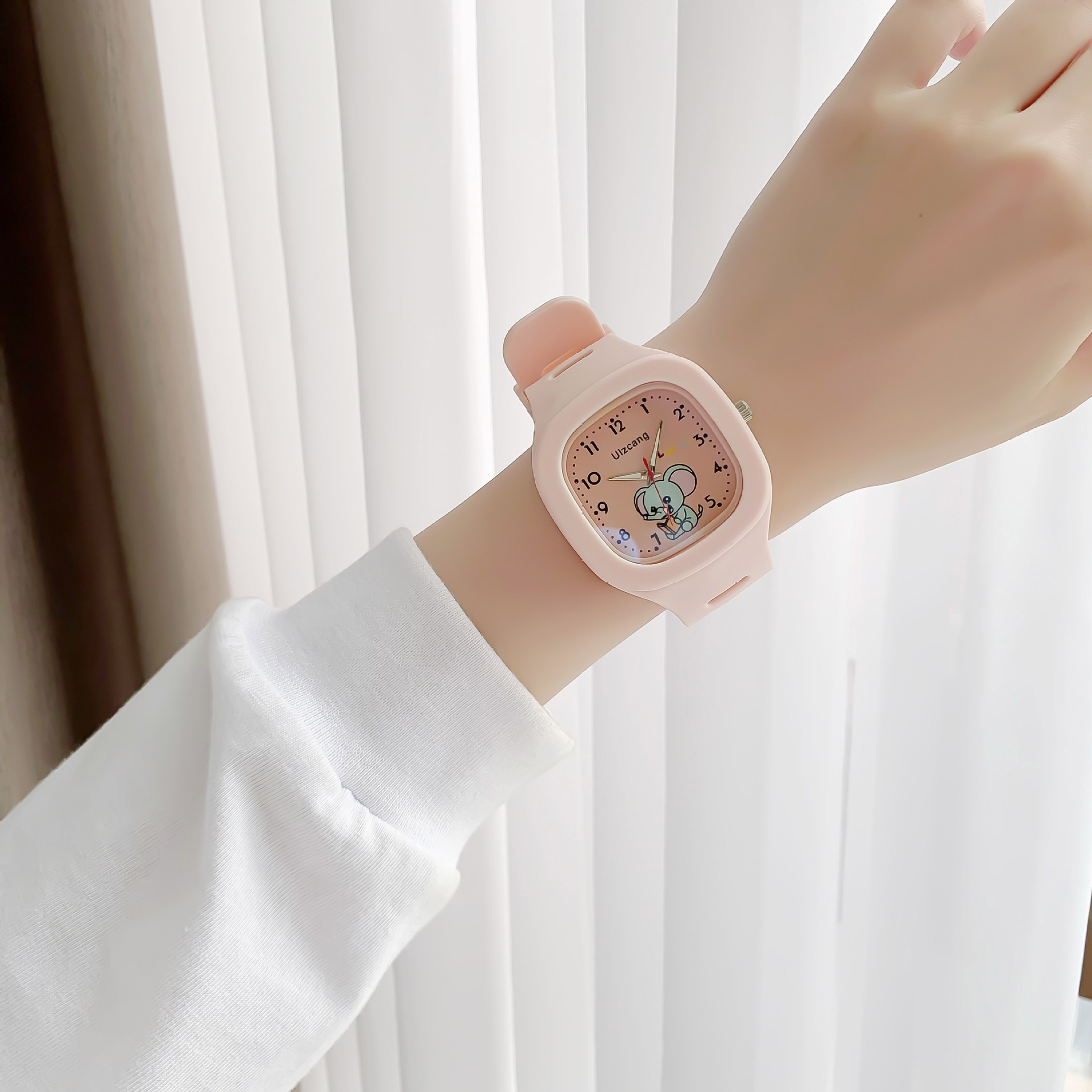 Pointer Display Type Buckle Buckle Style Square Dial Shape Daily Occasion Sports Cartoon Buckle Quartz Kids Watches