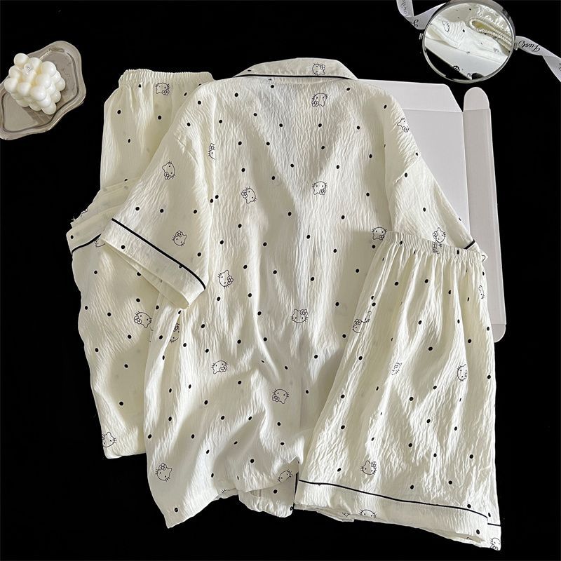 120G nubes de algodón pijama de mangas cortas tres piezas conjunto de ropa para el hogar TK comercio exterior pedidos entidad mayorista transfronterizo del sudeste asiático