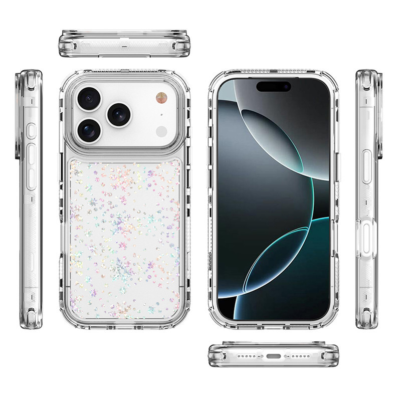 新款使用iPhone17 Pro Max透明手机壳XS Max炫影亚克力四角防摔壳