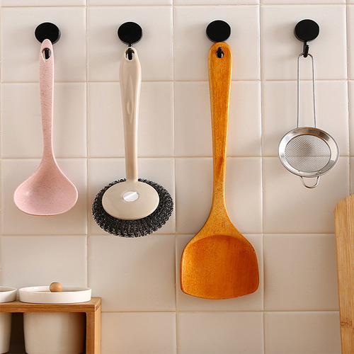 [Powerful Hooks 10 Pack] Creative Coat Hooks Kitchen Bathroom Sticky Hooks Sticky No-Punch Small Hooks Wall Hanging