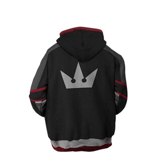 Foreign Trade Day Man Kingdom Hearts Sola Anime 3D Printed Zipper Cardigan Hoodie Jacket Suitable for Men and Women