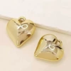 Golden 27*28*11mm peach heart