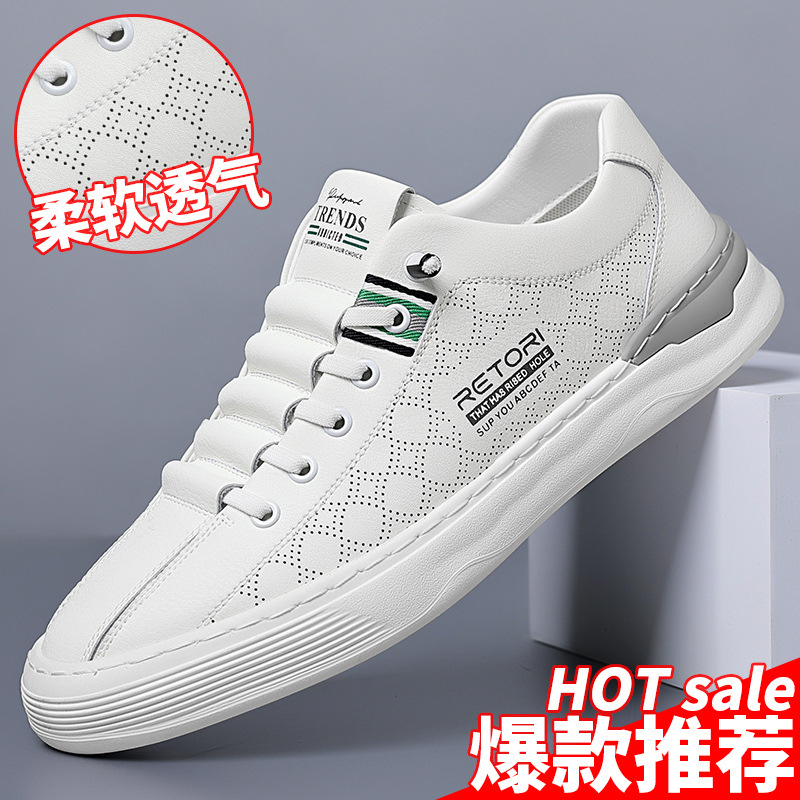 Zapatillas de deporte, malla de verano para hombre, zapatos blancos transpirables, zapatillas de deporte de tendencia, zapatos deportivos casuales cómodos y versátiles, venta al por mayor gratuita