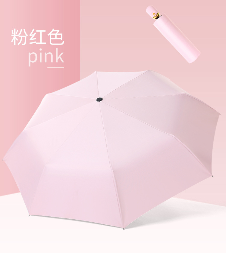 Ultra-light aluminum alloy fiber wind-resistant fully automatic three-fold umbrella, all-weather and all-weather sunshade umbrella, advertising umbrella with logo printing pic 12