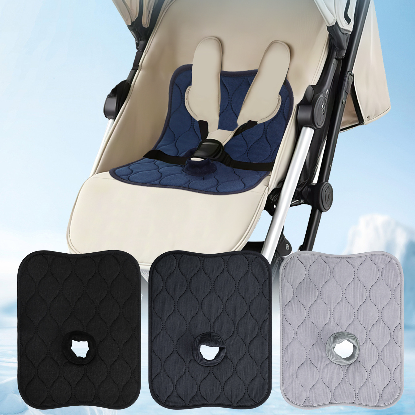 Amazon Supply New Children's Seat Cushion Soft and Breathable Summer Water-Absorbent and Leak-Proof Dining Chair Stroller Diaper Pad