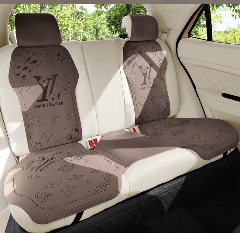 26 Types of Car-Specific Three-Piece Set of All-Season Suede Non-Slip Breathable Seat Covers for Driver, Passenger, and Rear Seats