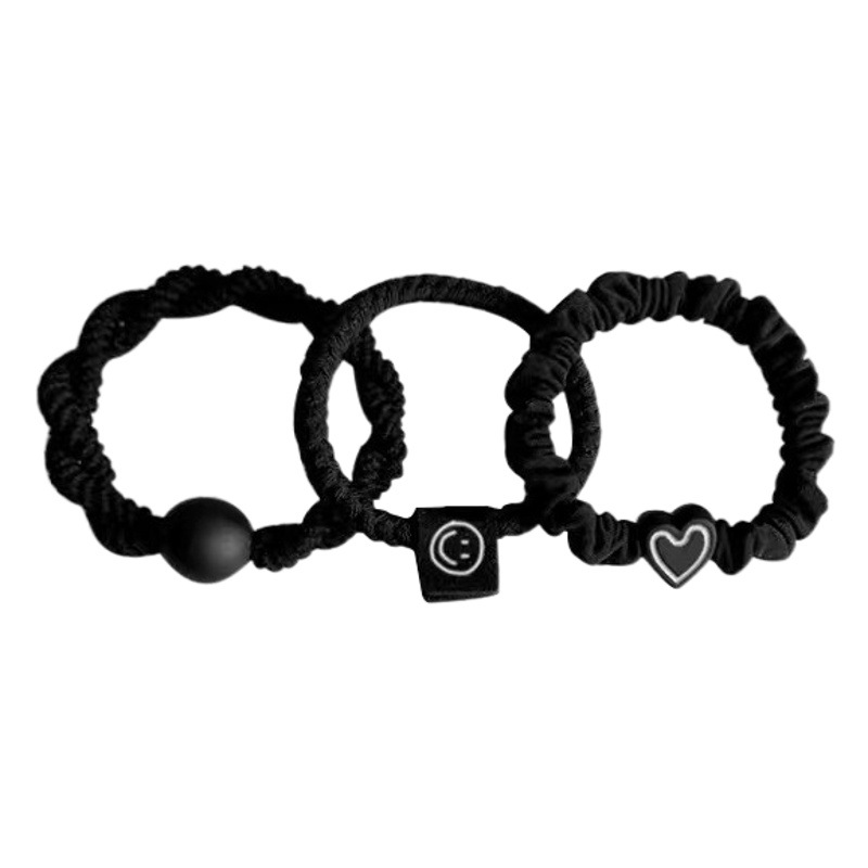 2023 nuevo simple alta cuerda de pelo durable elástico no duele la banda de pelo estilo coreano amor cuerda de pelo de las mujeres lazo de pelo banda de goma